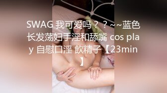 SWAG 我可爱吗？？~~蓝色长发荡妇手淫和舔嘴 cos play 自慰口淫 飲精子【23min】